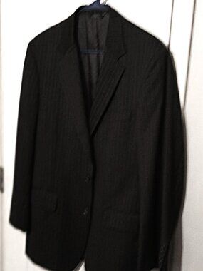 Brooks Brothers Men Dark Gray Pinstripe Suit Jacket Only 39R